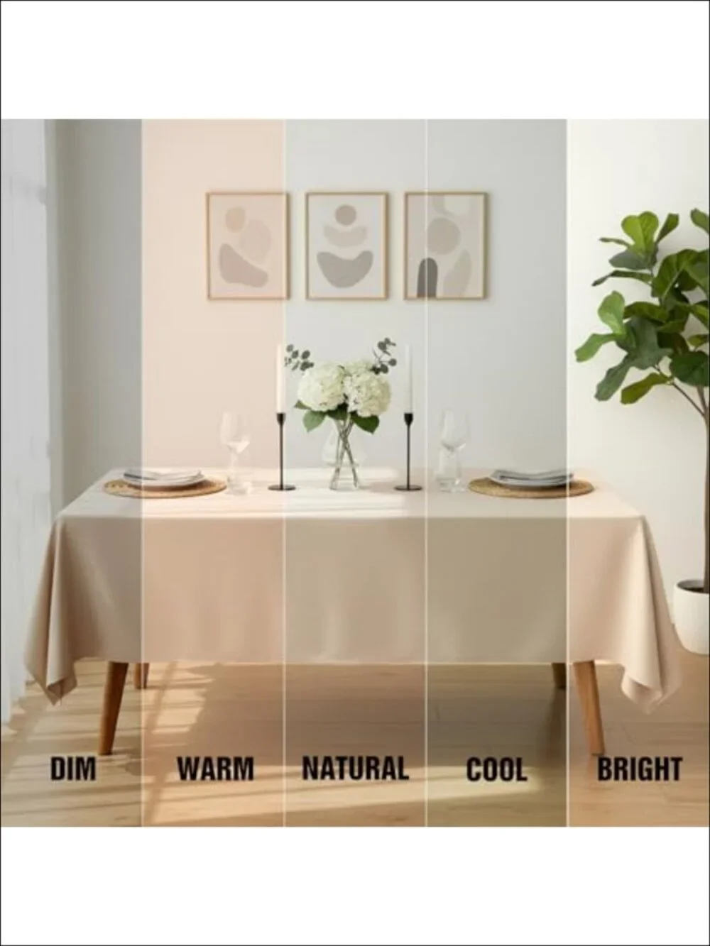 2 Pack 60x102 Inch Rectangle Polyester Tablecloths Dining Table Cover